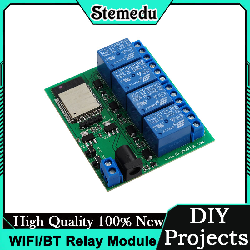 Iot Diy Home Automation - ESP32S 4-kanaals WiFi/Bluetooth-relaismodule met ingebouwde antenne