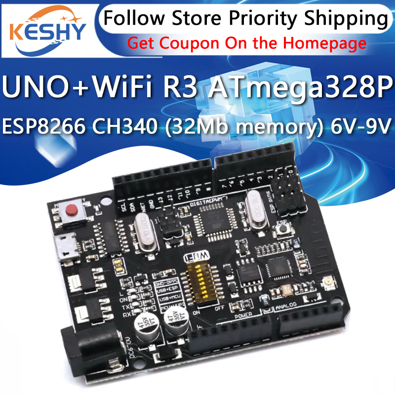 UNO + WiFi R3 ATmega328P + ESP - Esp8266 Nodemcu Board recensie en prijs